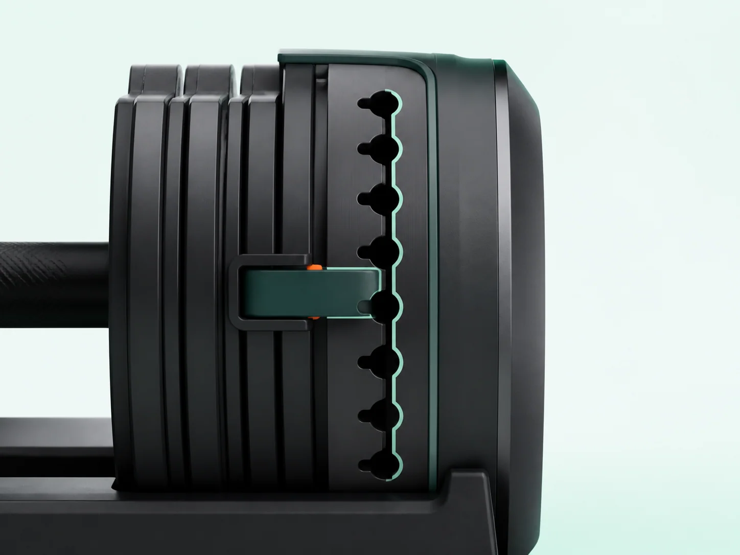 Detalle de un sistema de ajuste Selector de pin