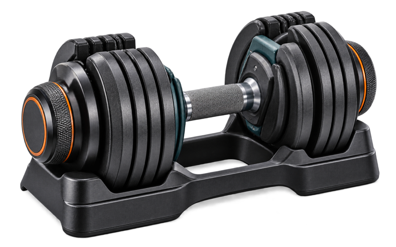Mancuerna ajustable Volta FlexDial 40 con diales giratorios y discos metálicos